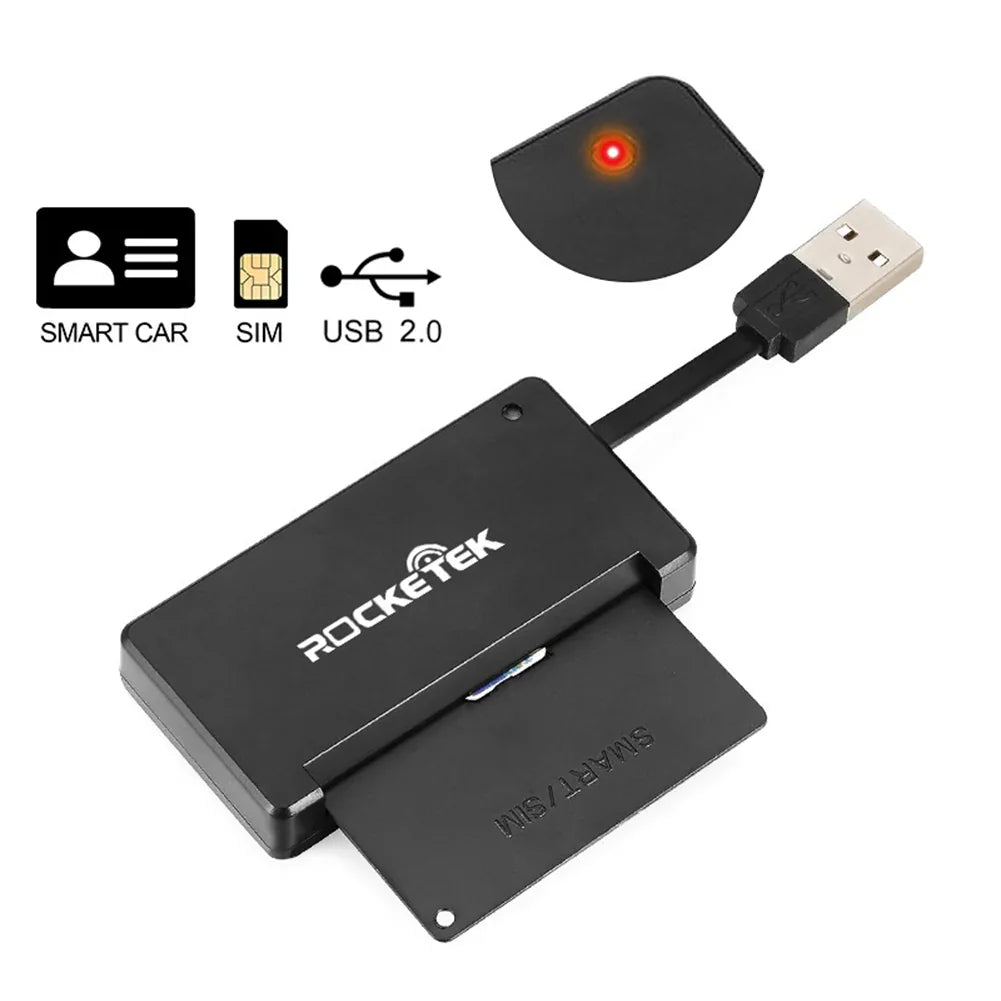 Laptop Computer USB 2.0 Smart Card Reader Cloner Connector Cardreader Adapter - eBuy UAE